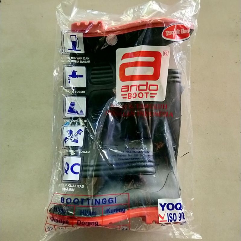 Sepatu Boot Tinggi Karet Ando