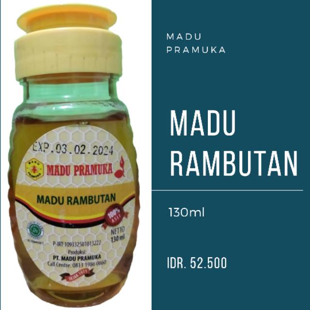 

Madu Pramuka Asli Rambutan 130ml