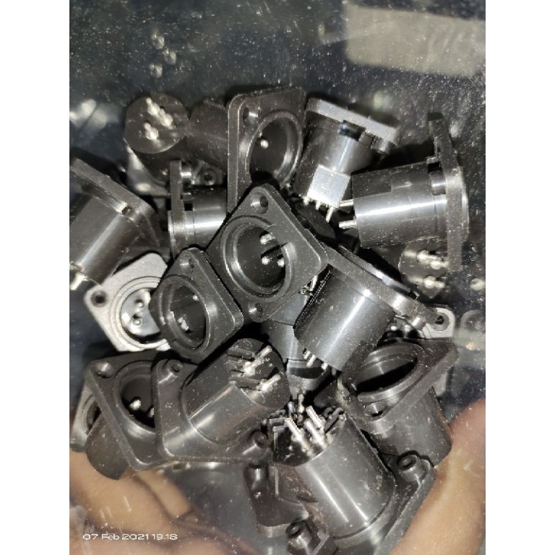 soket xlr / Contra xlr male kaki lurus soket canon