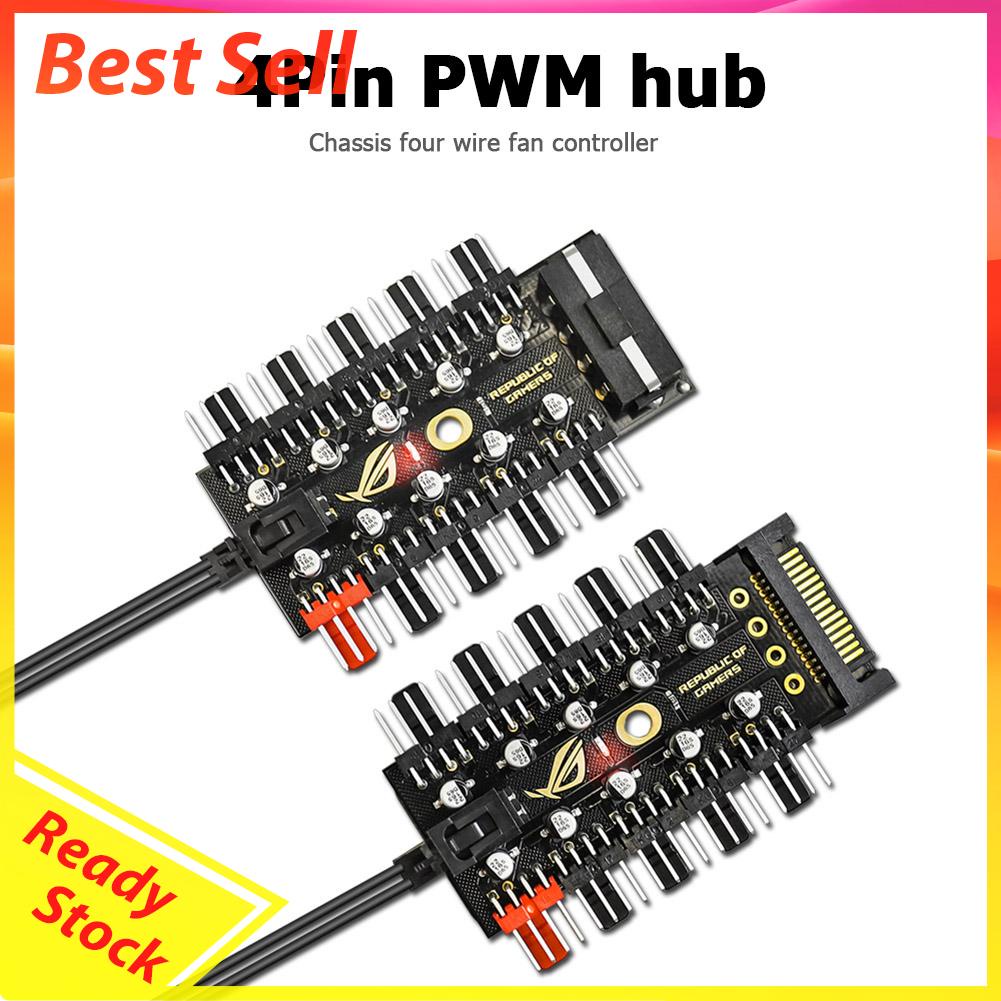 Hub Splitter Kipas Pendingin Pwm 1 Ke 10 4 Pin Untuk Pc