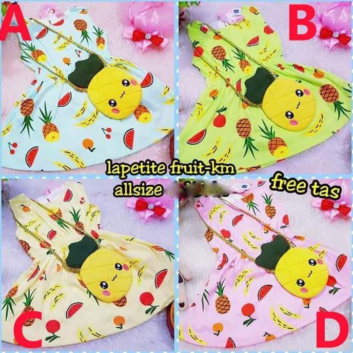 Recomended Baju Bayi Perempuan Dress Anak Bayi Nanas - Warna B Terlaris