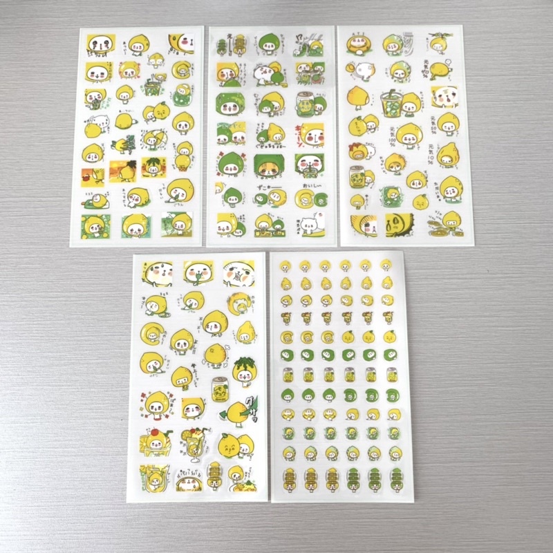

5pcs/set lemonhead sticker kepala lemon stiker