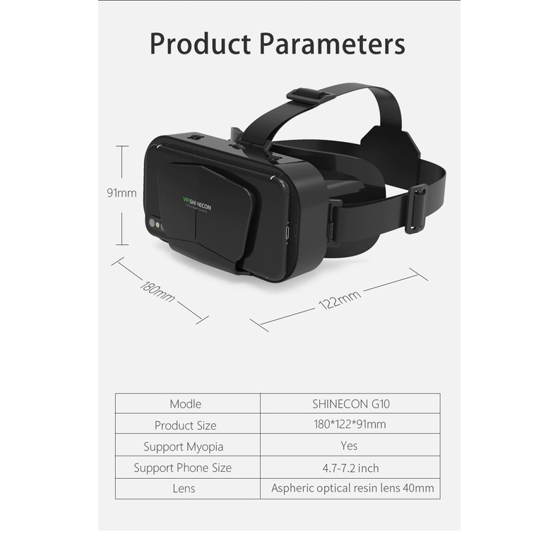 PROMO VR Box Shinecon 3D IMAX Giant Screen Virtual Reality Glasses VR box virtual kacamata vr game vr oculus 4 inch 7 inch HP virtual box Mini murah original G10 7RTHHNBK