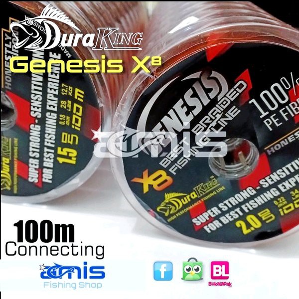 Penawaranspesial SENAR PE DURAKING GENESIS X8 PE 1.5 dan 2.0 Berkualitas
