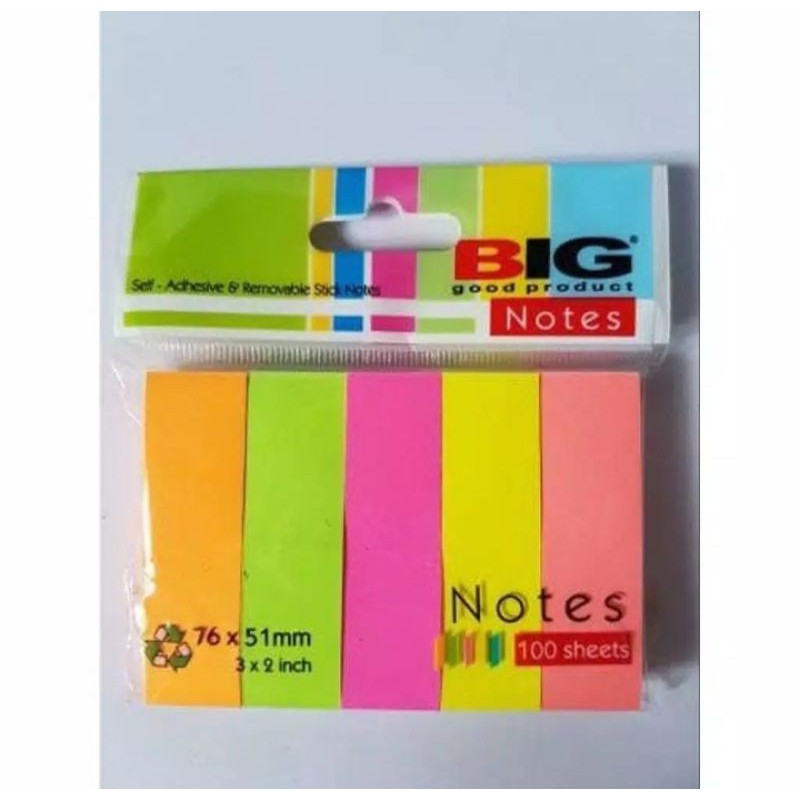 

BIG POST IT 76×51 5 WARNA (STICKY NOTE)