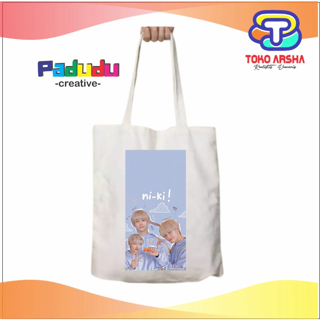 Tas Tote Vintage niki enhypen Aesthetic Resleting Totebag Wanita toko_arsha