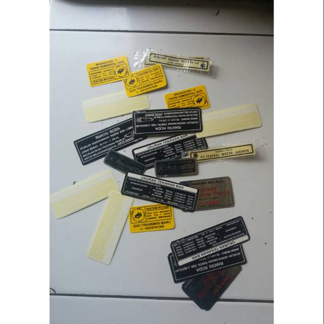 Stiker warning honda imi