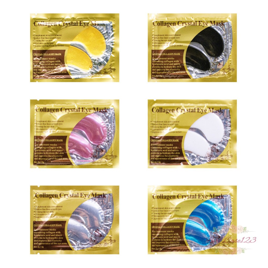 RT24 Masker Mata Crystal Collagen Gel Eye Mask gold Moisturizing Anti Aging penghilang kantung mata panda BC6002