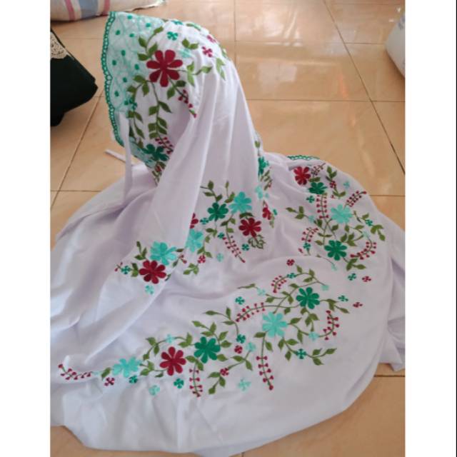 Mukena polino bordir sidogiri / lajuran / terusan