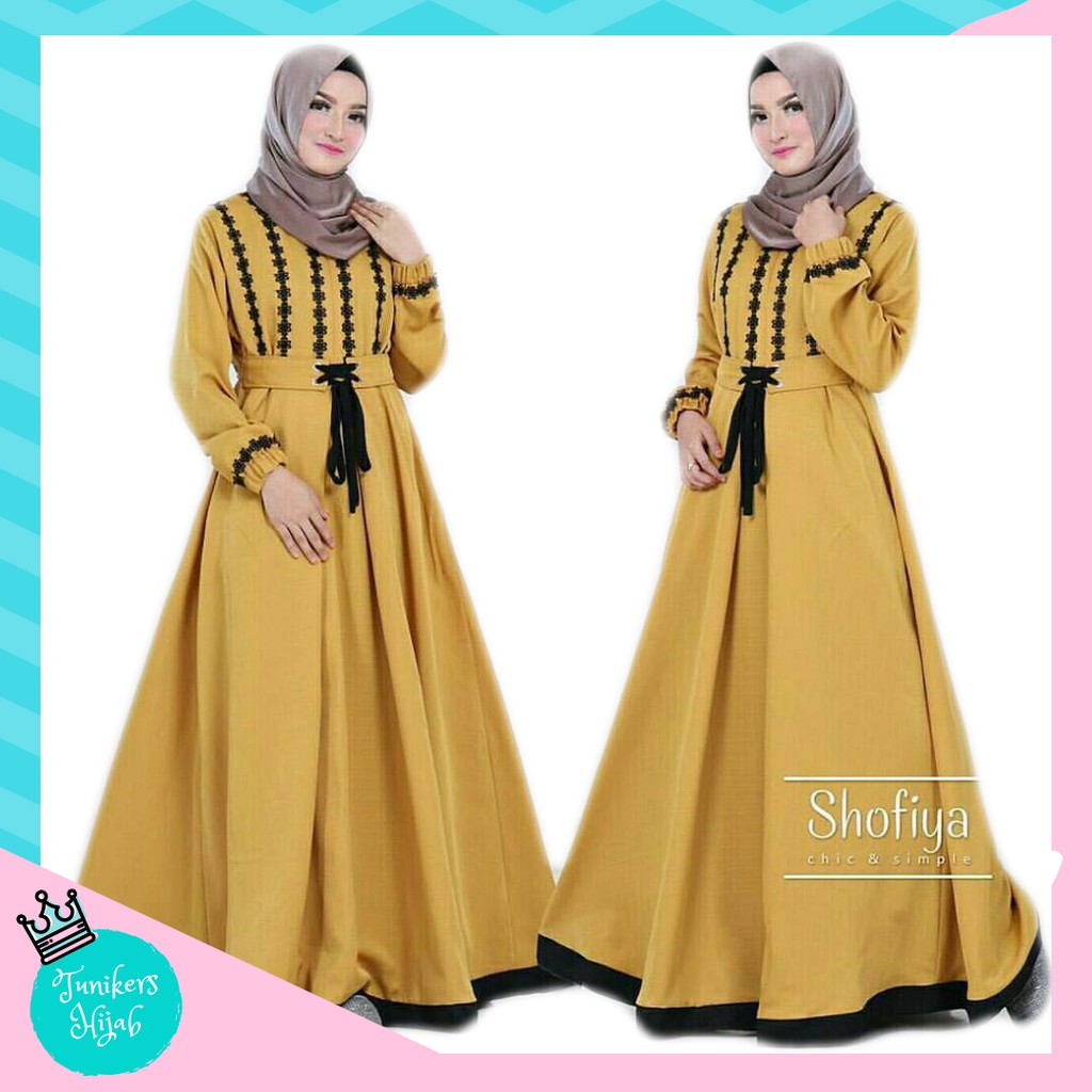 Baju Gamis Syari Hijabers Louisa Dress Baju Dress Renda Baju Gamis Syari Hijabers Louisa Dress Baju Dress Renda