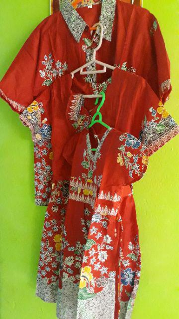 Batik Couple 240 Sarimbit Pasangan Wanita Maxi Dress Star Katun Seragam Keluarga