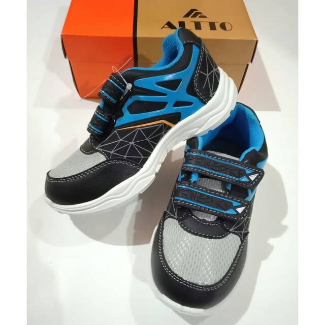  Sepatu  anak  sekolah  paud tk  sd hitam biru orange hijau 