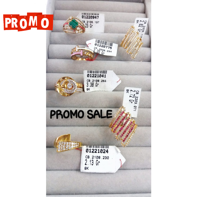 Cincin promo fashion vancleef kadar 375/8karat size besar