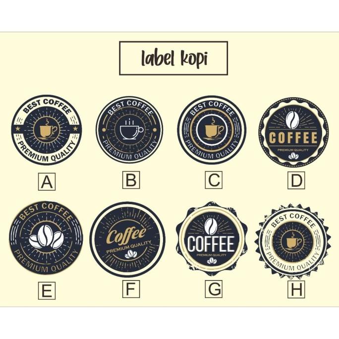 

Stiker Chromo label coklat kopi makanan madu toples keripik bola