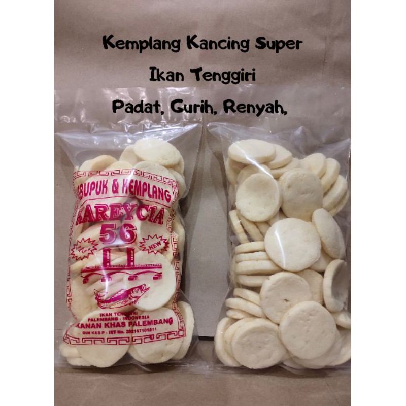 

Kemplang Kancing Super , Ikan Tenggiri , 250 Gram Khas Palembang