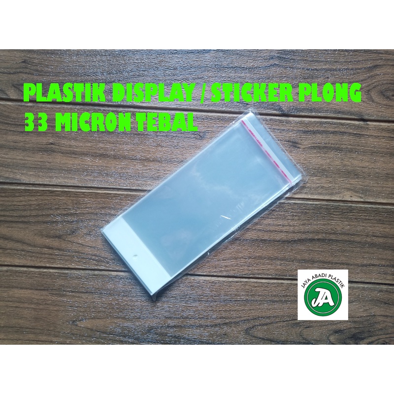 

6 X 20 CM PLASTIK DISPLAY/STIKER SEAL PLONG 33 MIC TEBAL ISI 100 LBR