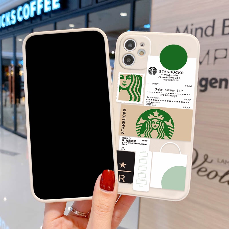 Soft Case TPU Desain Starbucks Untuk Realme C12 C15 C21 C21Y C25 C25s C25Y C17 C20 C11 C3 C2 7i 5i 6i 8i 9i 6 Pro 50A 8z 6a 50A 6i 9o 8i 6i 6pro Cover Bahan Silikon Untuk Handphone