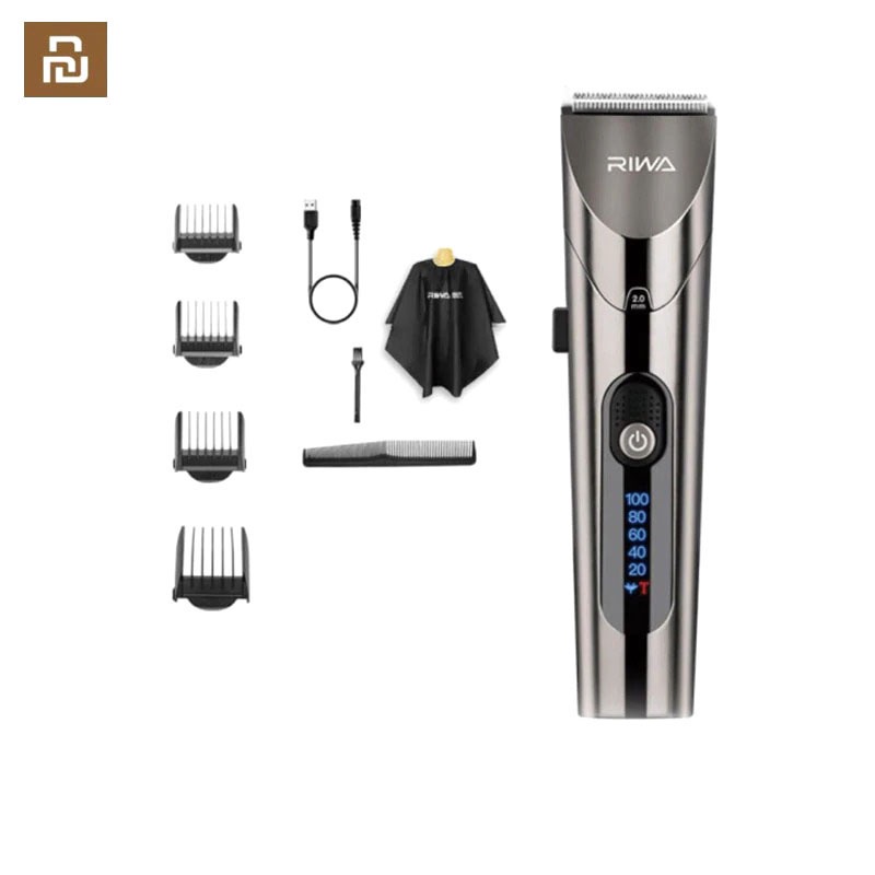 RIWA Alat Cukur Elektrik Hair Clipper Trimmer USB Rechargerable - RE-6305 - Gray