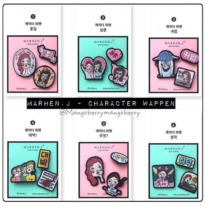 ACC TAS WANITA Marhen J character wappen brooch (100% original Marhen.j)