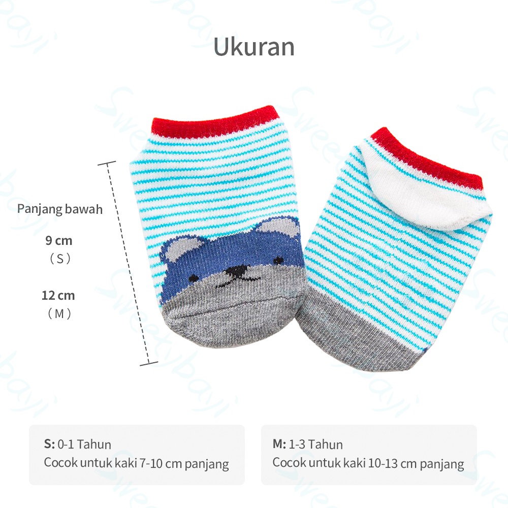 Kaos Kaki PENDEK Bayi 0-4th / Kaos Kaki ANTI SLIP Anak Cowok Cewek 0-4th / Anti Licin