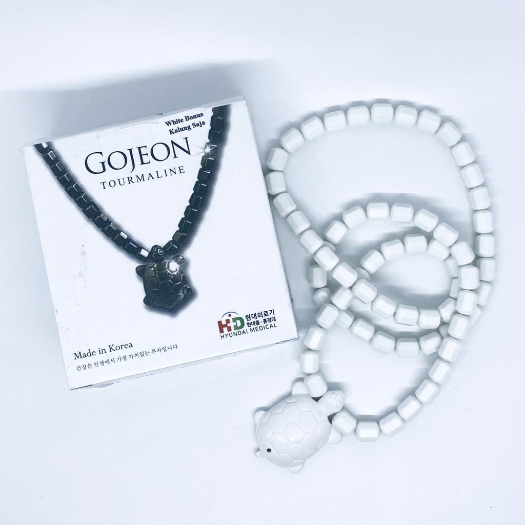 (COD) Alsyva - Gojeon Tourmaline Gelang - Kalung Kesehatan - Black - White - Green Jade Original