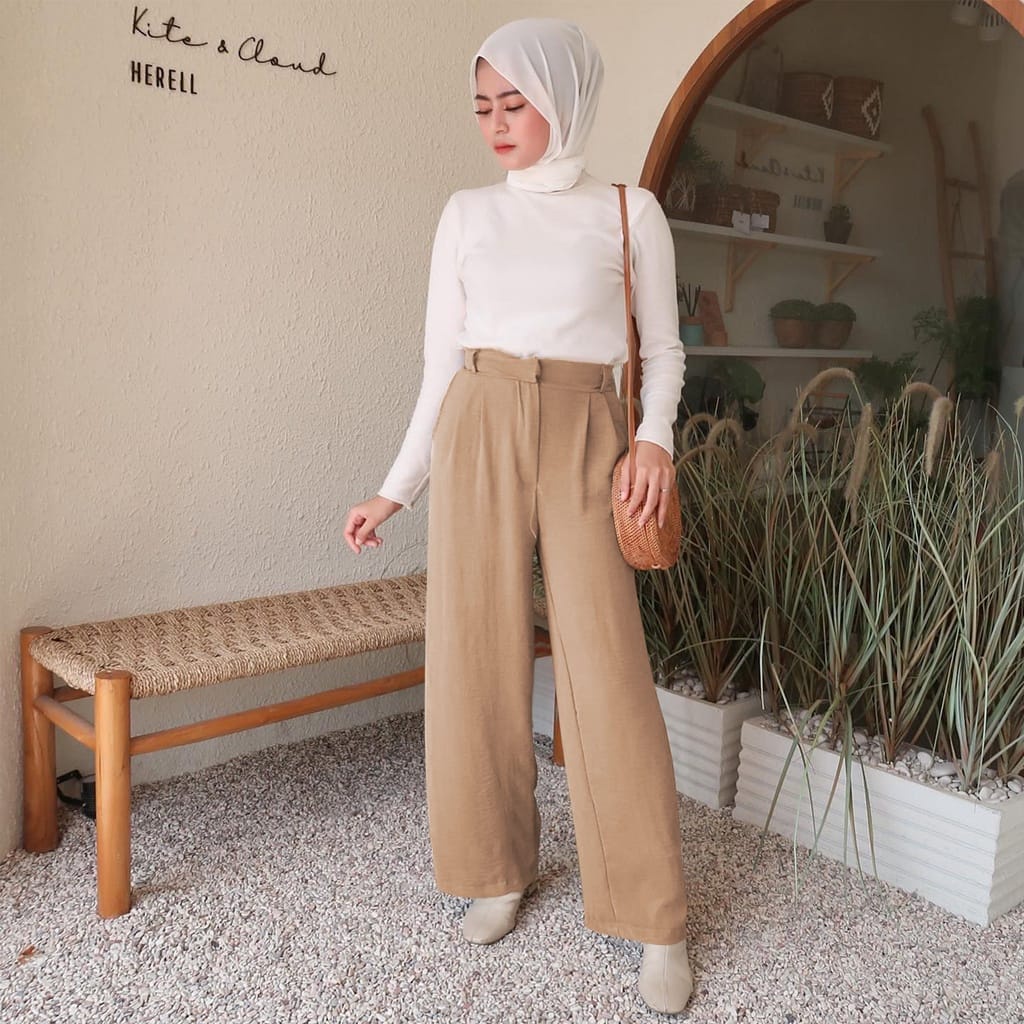 Bestseller - Frovy Kulot Pants Bahan Crinkle Premium / Celana Kulot Terbaru 2022 Kekinian / Celana K