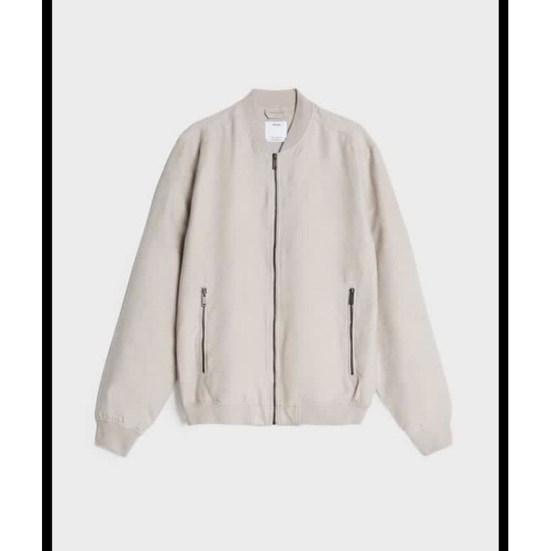 BERSHKA FAUX SUEDE BOMBER JACKET