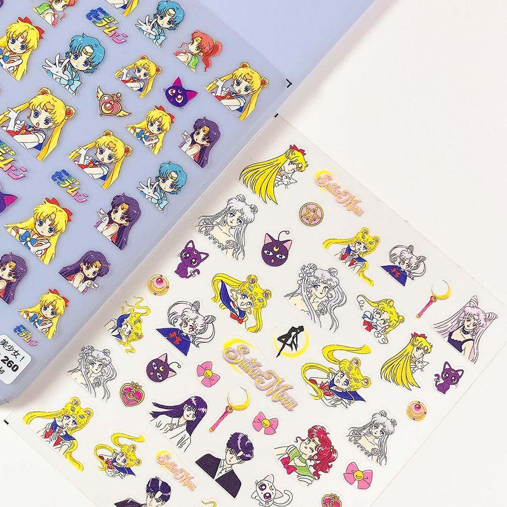 Rebuy Sailor Moon Stiker Kuku Alloy Tahan Air Kartun Aplikasi DIY Nail Art Dekorasi