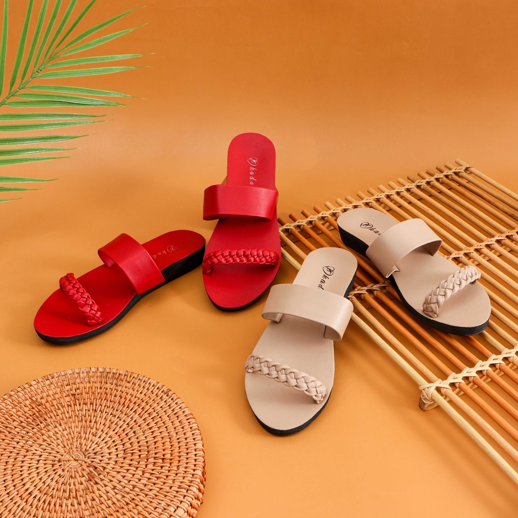 OKADA ORIGINAL SANDAL OKADA SANDAL TEPLEK SANDAL SLIP ON WANITA (HANDBLOC) ORIGINAL BY OKADA TERBARU 2023