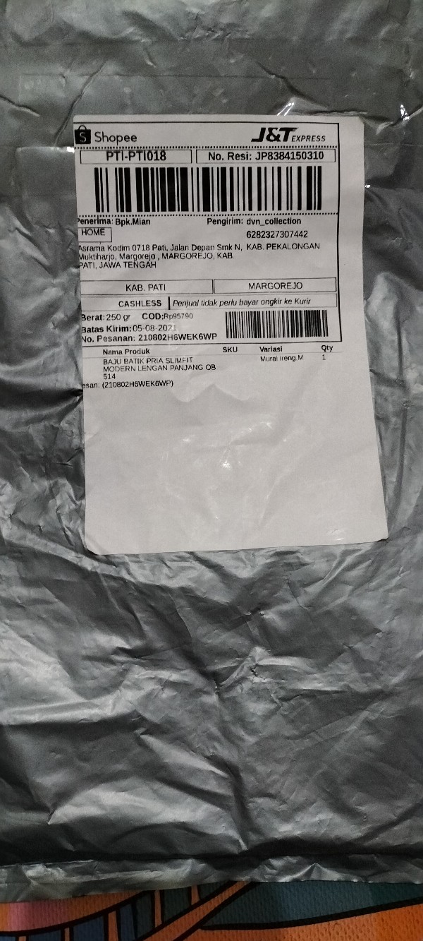 Baju Batik Pria Slimfit Modern Lengan Panjang Ob 514