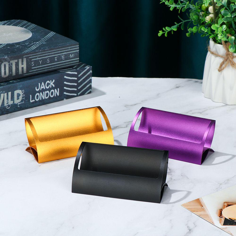 R-klip Stand Holder Kartu / Memo Bentuk Q Untuk Meja Kantor