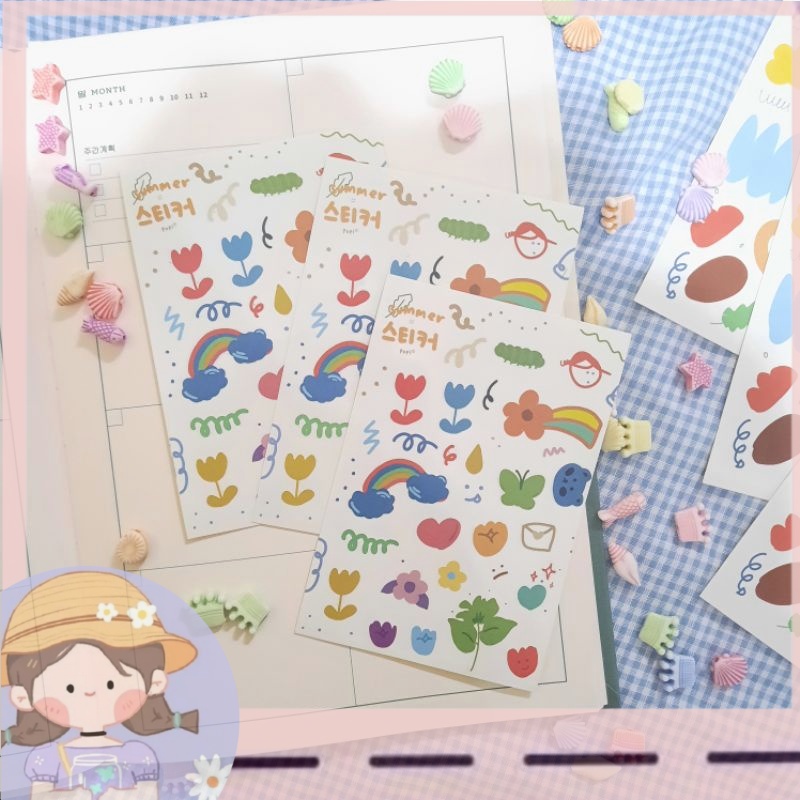 

(HNR)[READYSTOCK] ahjussipolar STICKER DECO CUTE SUMMER