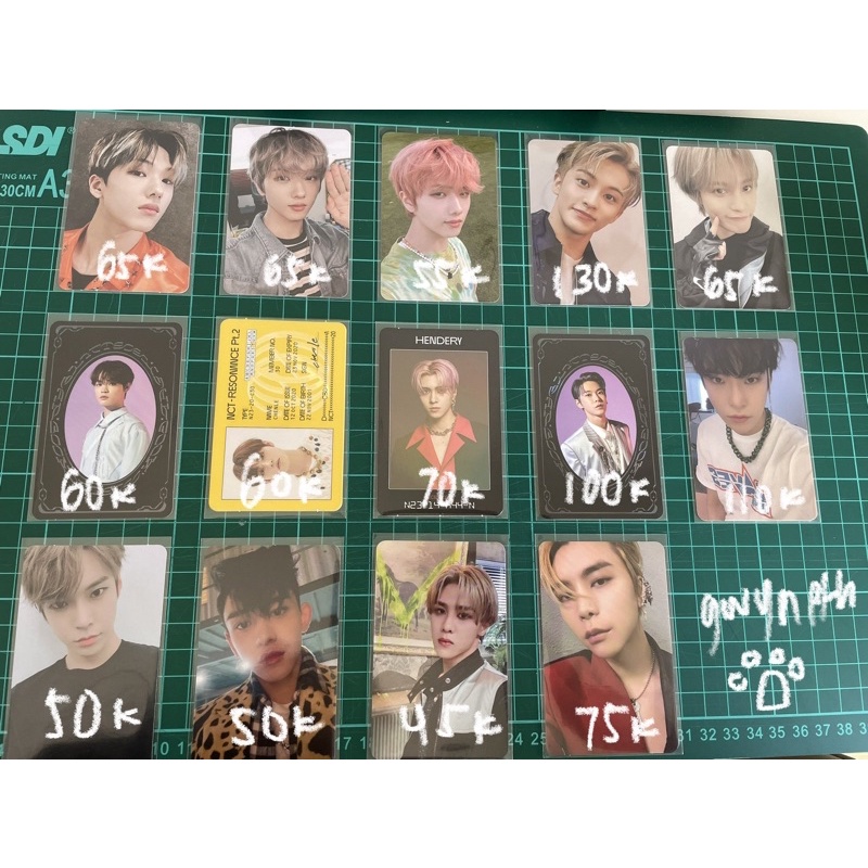 pc nct, jisung mark yangyang chenle hendery doyoung lucas kun johnny rollin chilling hot sauce hello future resonance universe punch 1st round arrival kick back superhuman yb id card ac access reload hitchhiker stranger tfr the final round