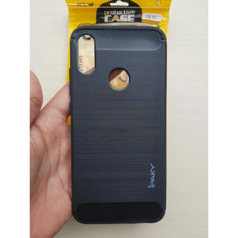 Ipaky Redmi Note 7  Carbon Casing Redmi Note 7 Pelindung Hp Redmi Note 7 Hardcase