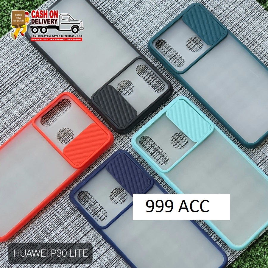 HUAWEI P30 P30 LITE P30 PRO CASE SLIDE CAMERA SLIDING CASE KAMERA PELINDUNG KAMERA HARDCASE DOVE MATTE TRANSPARAN AEROCASE HARD CASING COVER PROTECT CAMERA P 30