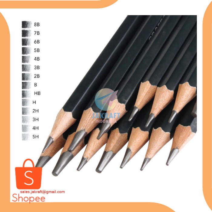 

Set 14 Tipe Pensil Gambar Drawing Pencil Lengkap 8B-5H JOYKO P-118 ac