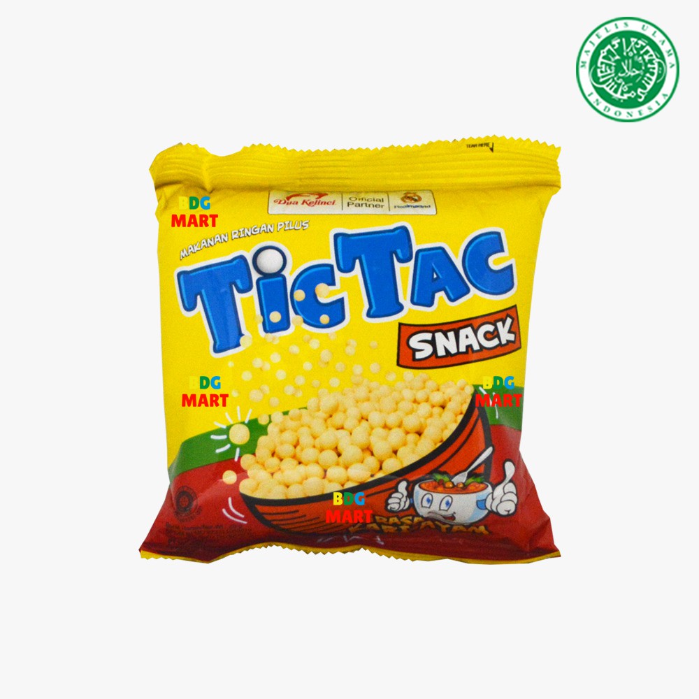 

Tic Tac Snack Kari Ayam Pilus Rasa Chicken Curry Halal MUI - 20gr