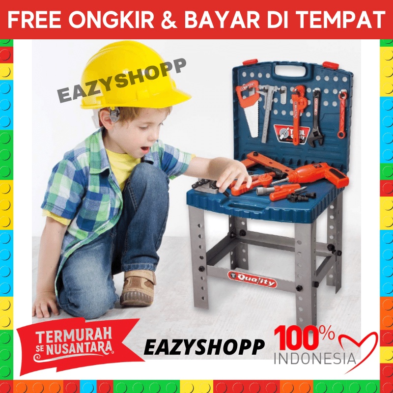 Kado Hadiah Mainan Permainan Maenan Edukatif Perkakas Alat Tukang Tukangan Pertukangan Edukasi Ulang