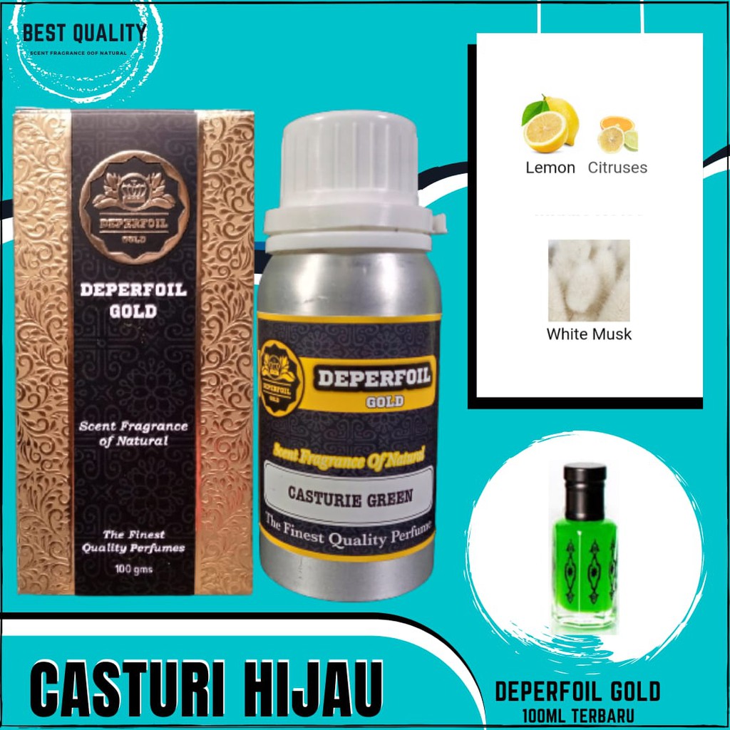 bibit parfum kasturi hijau 100ml kemasan segel Original by dpg