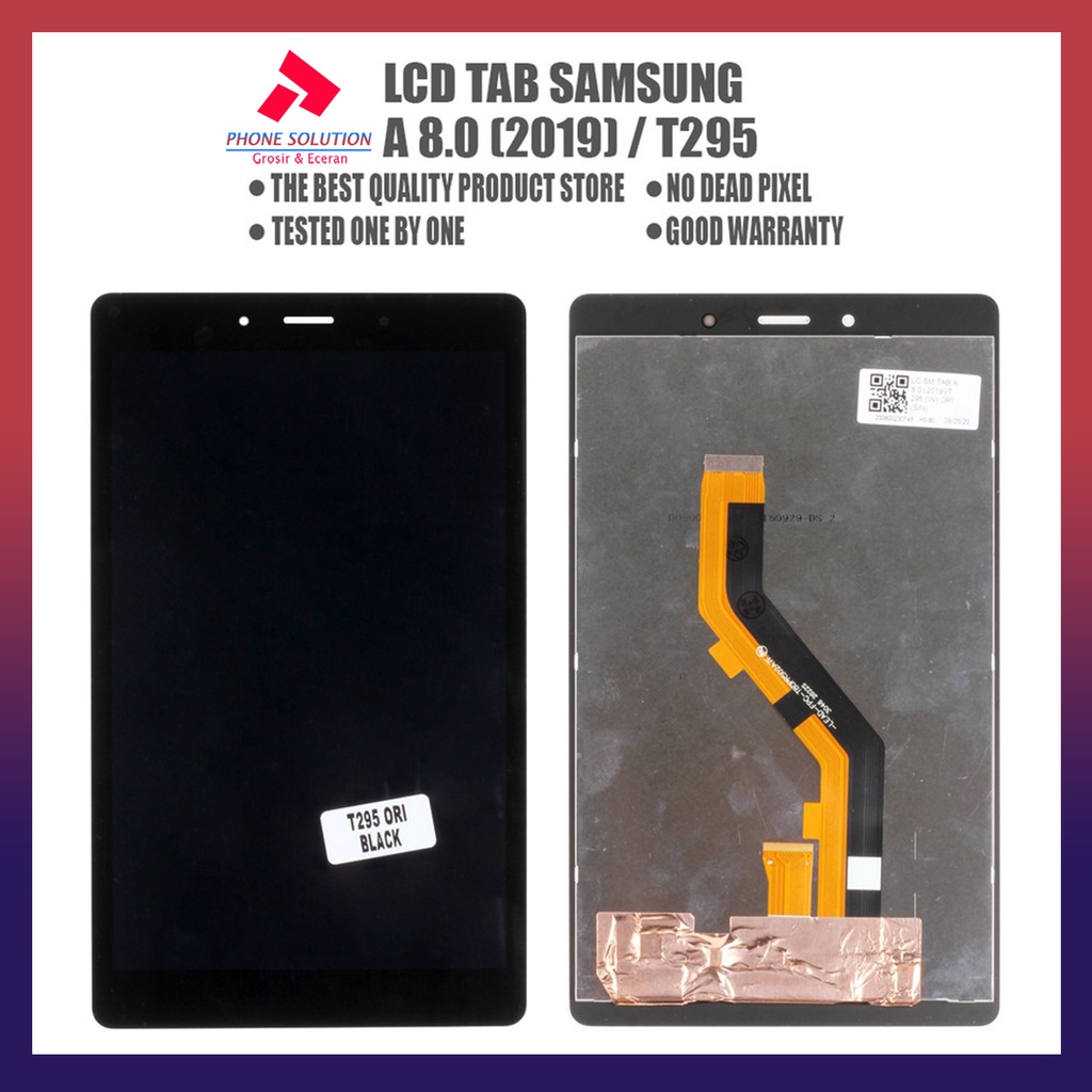 LCD Samsung Tab A8.0 / LCD Samsung Tab T295 2019 Fullset Touchscreen // Supplier LCD Samsung - Garansi 1 Bulan