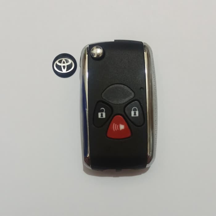 KAMI IMPORTIR! CASING/COVER KUNCI LIPAT FLIP KEY TOYOTA INNOVA FORTUNER 3 TOMBOL