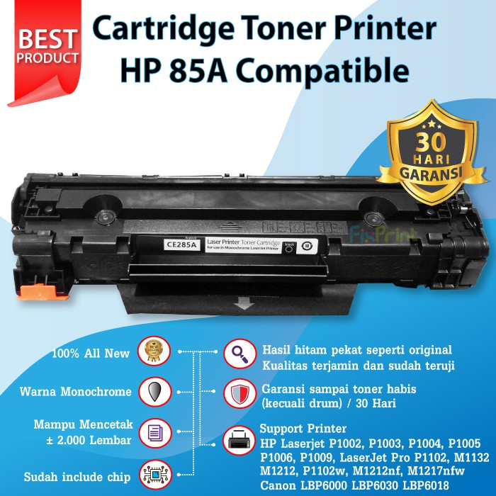 Cartridge Toner Compatible STANDART HP CB435A 35A 85A CE285A Printer HP Laserjet P1002 P1005 P1006