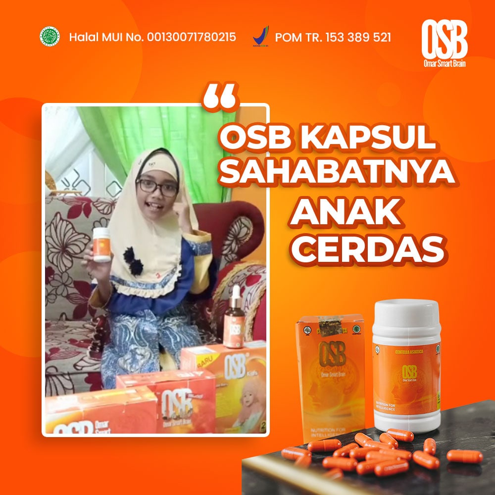 OMAR SMART BRAIN OSB 100% ASLI Vitamin Otak OSB | Vitamin Anak Cerdas | Nutrisi Otak Daya Ingat DIST