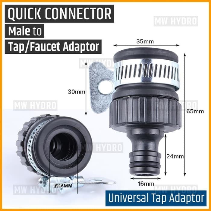 Konektor Keran, Quick Connector Male to Faucet, Universal Tap Adaptor