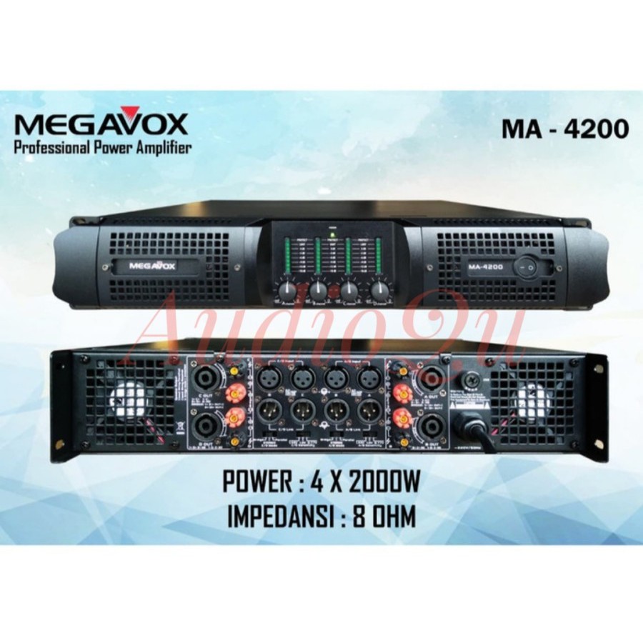 POWER AMPLIFIER MEGAVOX MA 4200 MEGAVOX MA4200 ORIGINAL