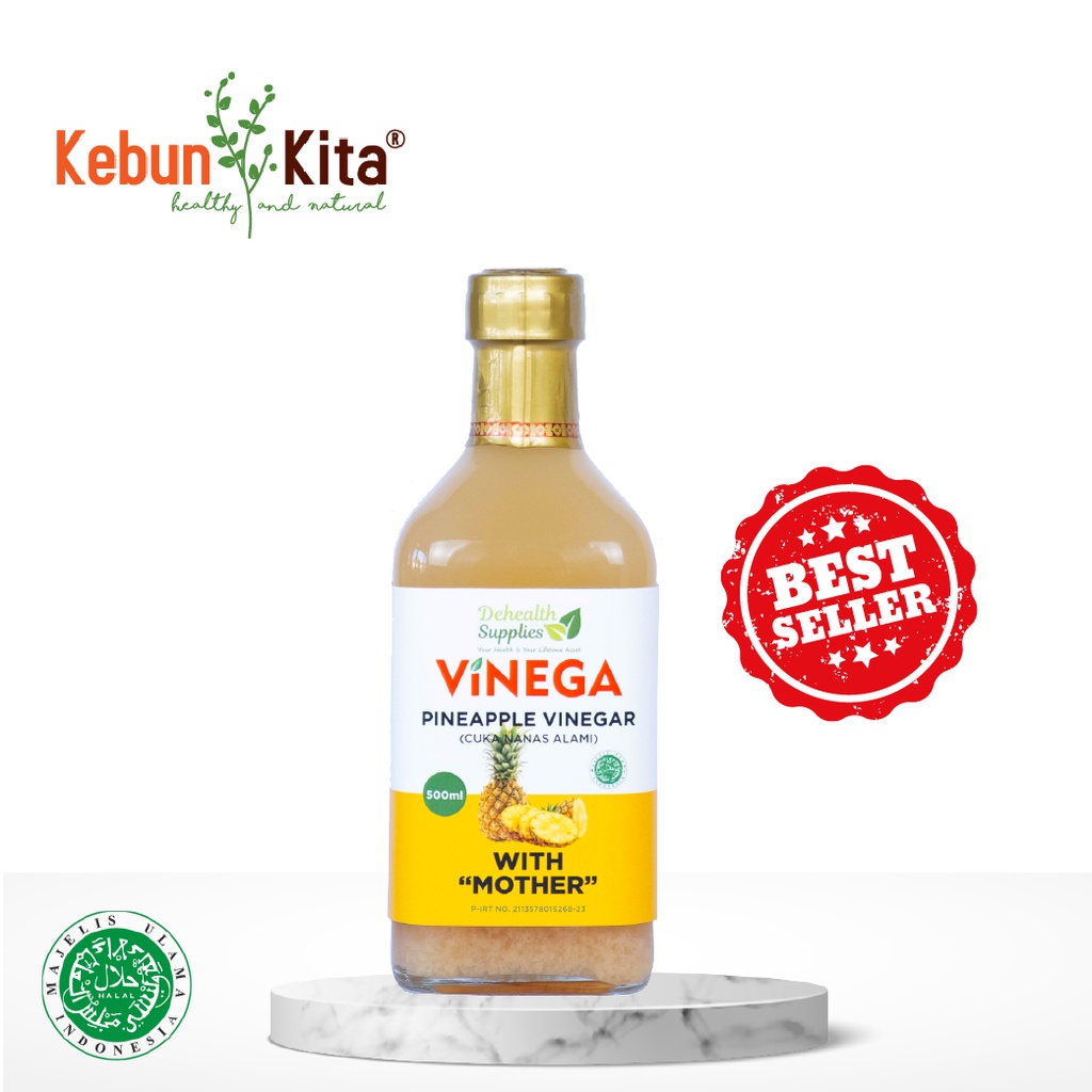 

Vinega Pineapple Vinegar with The Mother 500ml ( Botol Kaca )