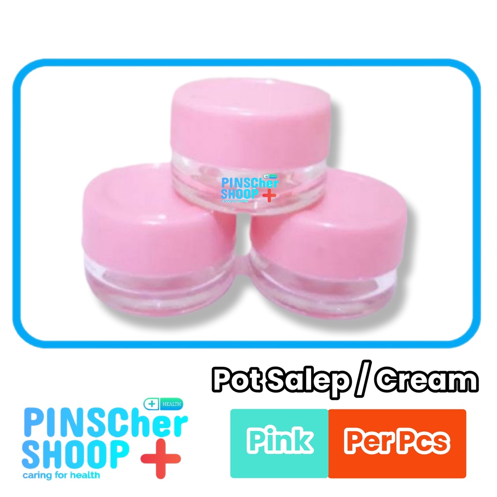 Pot Salep Pot Cream Krim 5 Ml Transparan Pink / Pcs