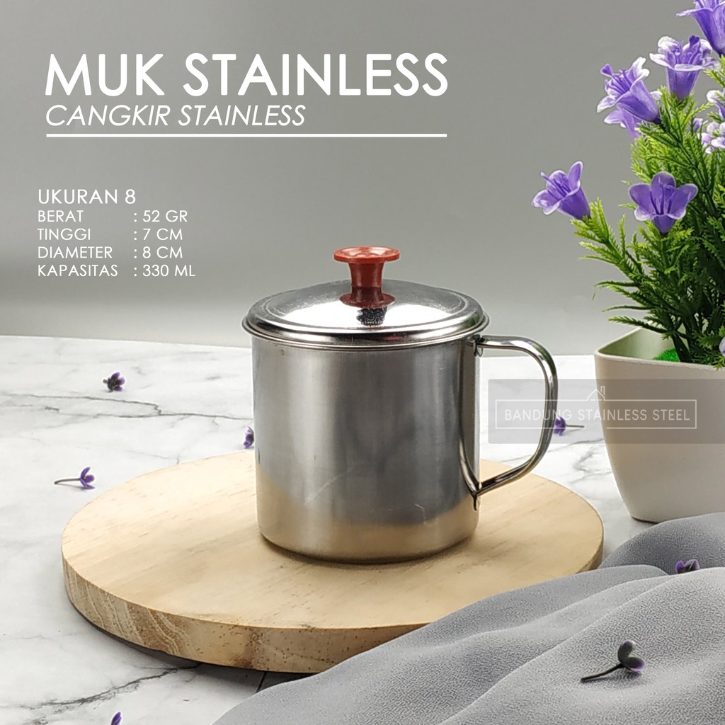 Muk MINI Kopi Teh serbaguna murah 330ml 8 Cm / Muk Murah cangkir kecil stainless