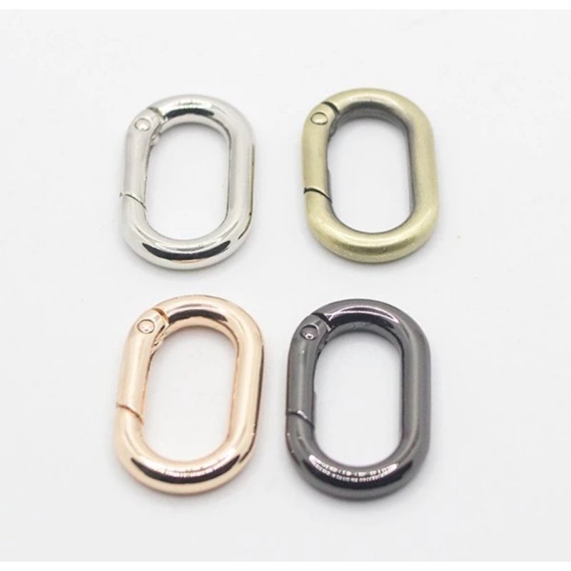 Clip Carabiner Oval Open Ring Buckle Clasp Keychain
