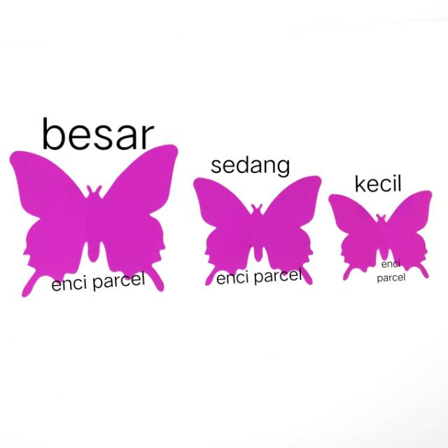 Kupu-kupu metalik / sticker kupu-kupu